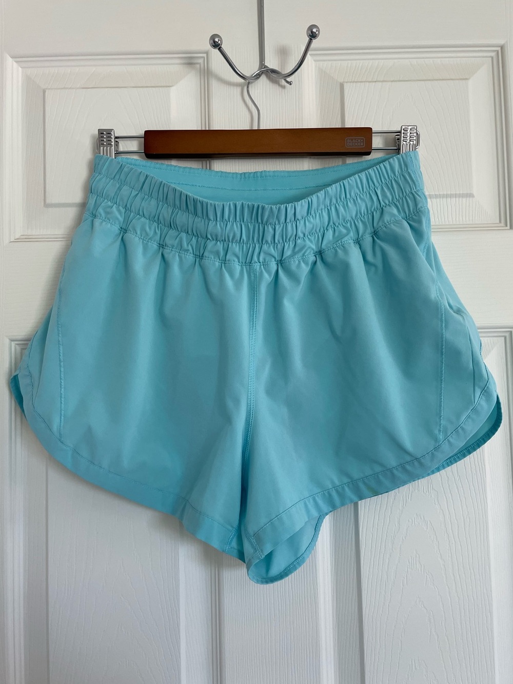 Lululemon Track That Short Light Blue Size 10 Running Workout Activewear